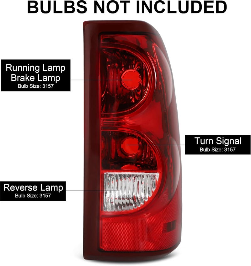 Daume Tail Lights Assembly for 2003-2006 Chevy Silverado - Rear Brake Lamps for Driver and Passenger Sides - Image 4